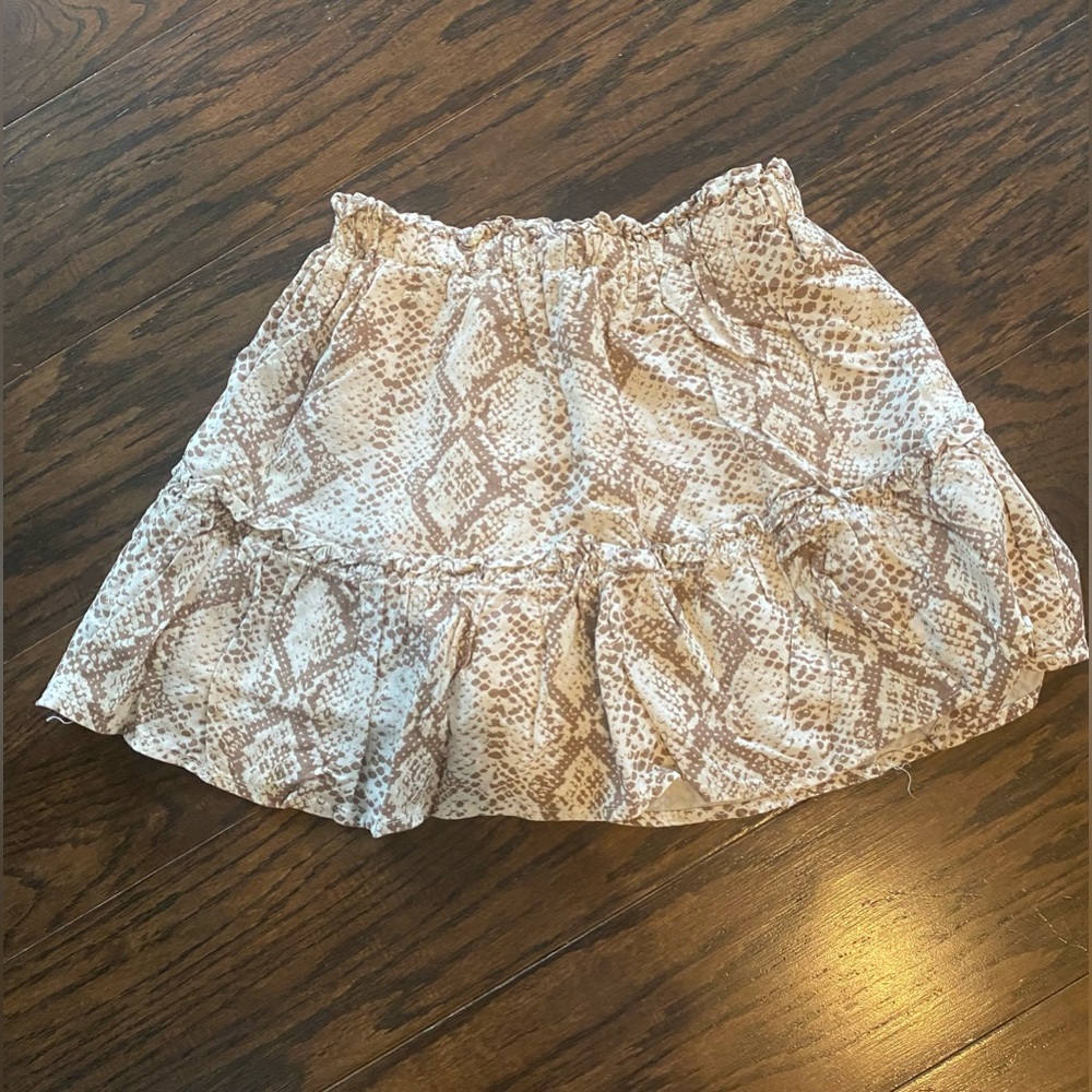 SALE Nev & Lizzie Girl’s Snake Print Ruffle Skirt